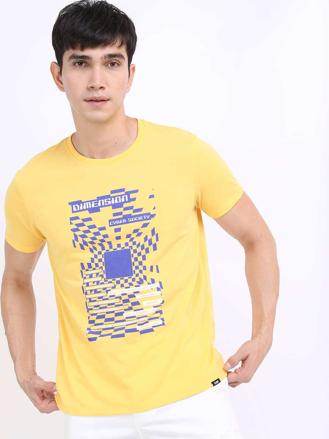     			Highlander Men Polyester Slim Fit Printed T-Shirt ( Yellow )