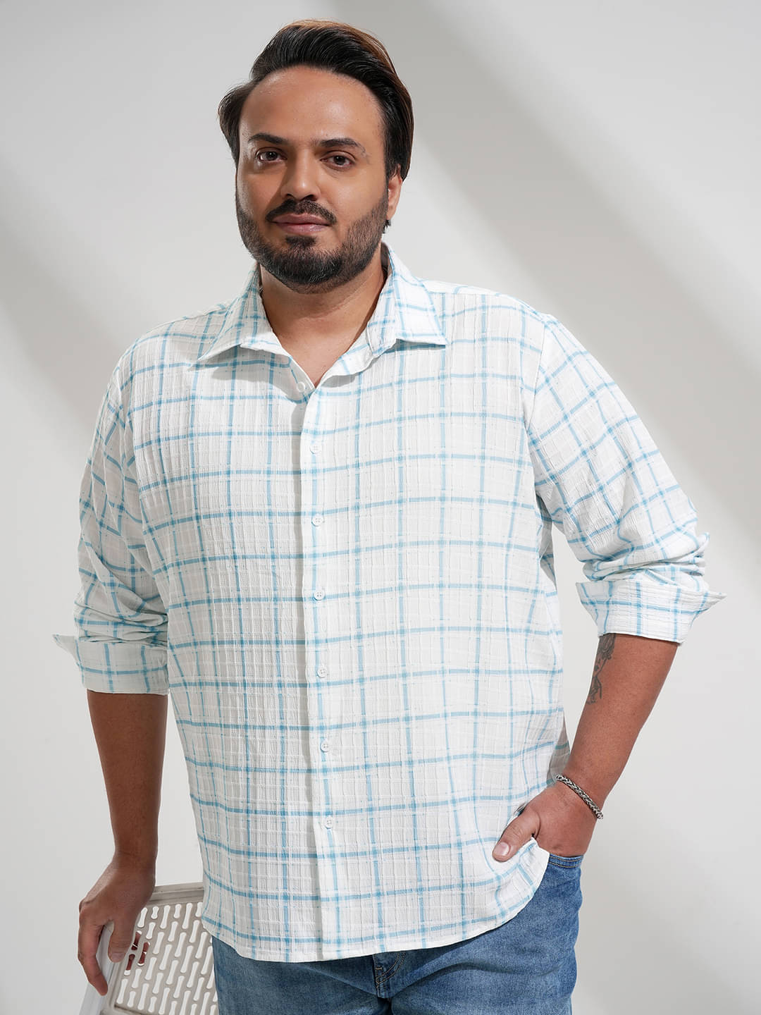     			Highlander Poly Cotton Relaxed Fit Checks Full Sleeves Men's Casual Shirt - Multicolor ( Pack of 1 )