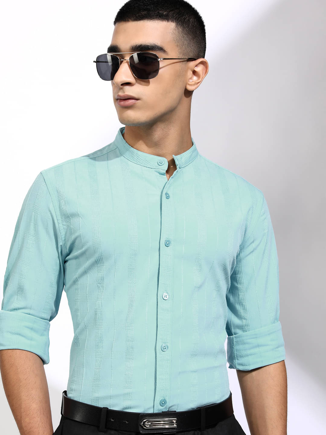 Highlander Viscose Regular Fit Striped Full Sleeves Men's Casual Shirt - Blue ( Pack of 1 )     			Highlander Viscose Regular Fit Striped Full Sleeves Men's Casual Shirt - Blue ( Pack of 1 )