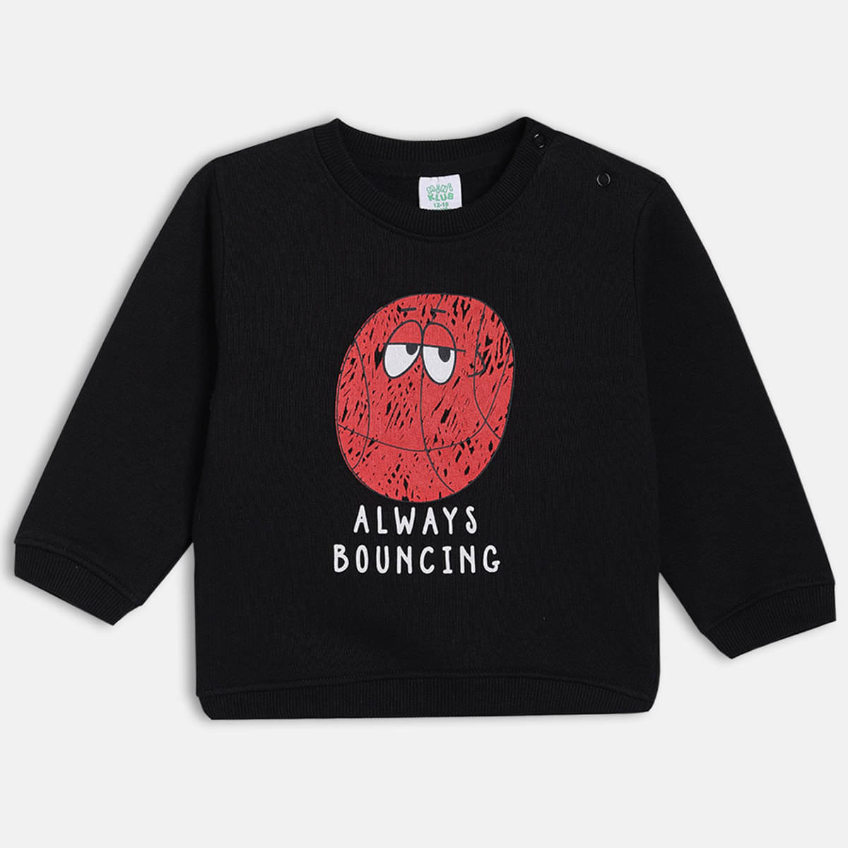     			MINI KLUB Pack of 1 Boys Cotton Sweatshirt ( Black )