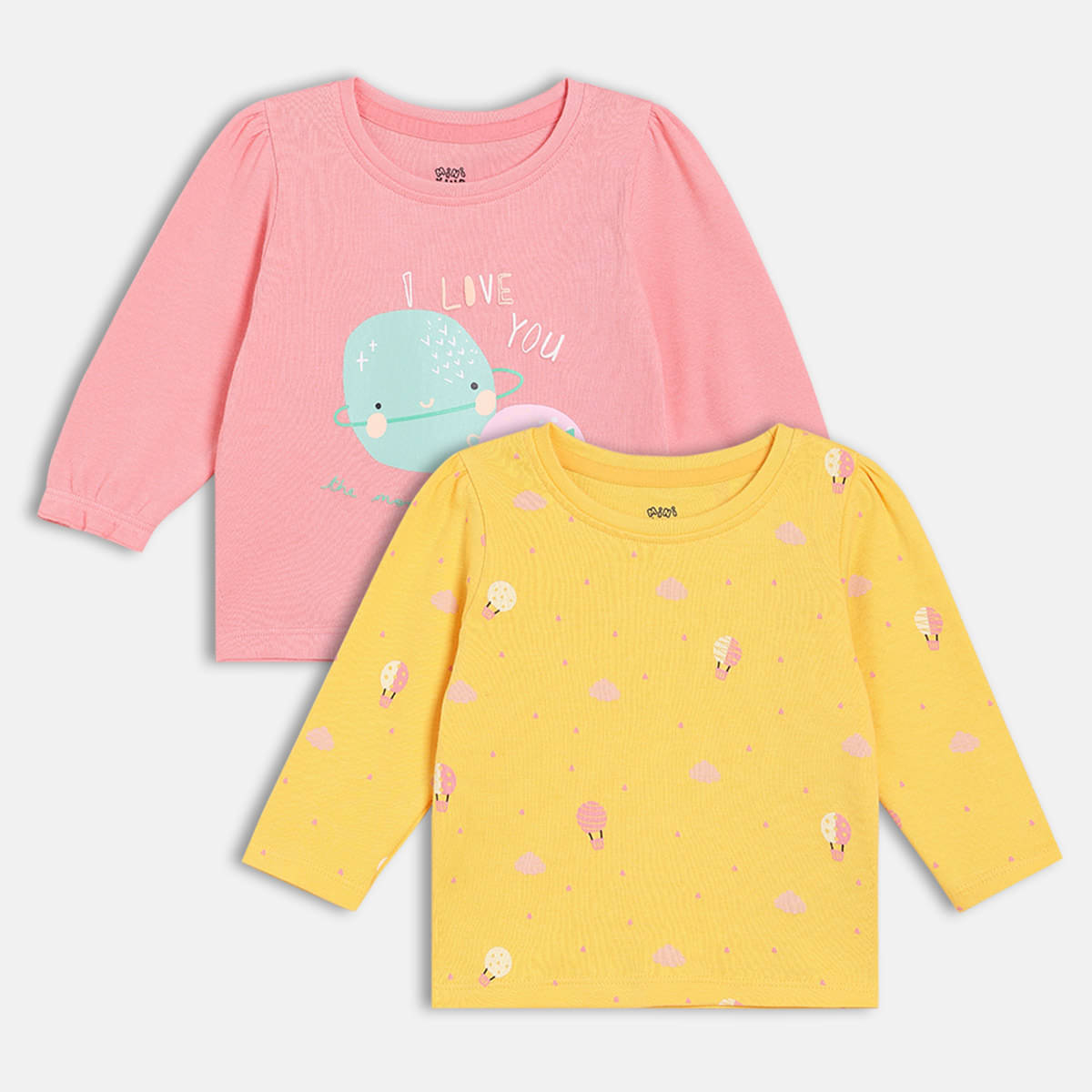     			MINI KLUB Pack of 2 Baby Girls Cotton Top ( Multicolor )