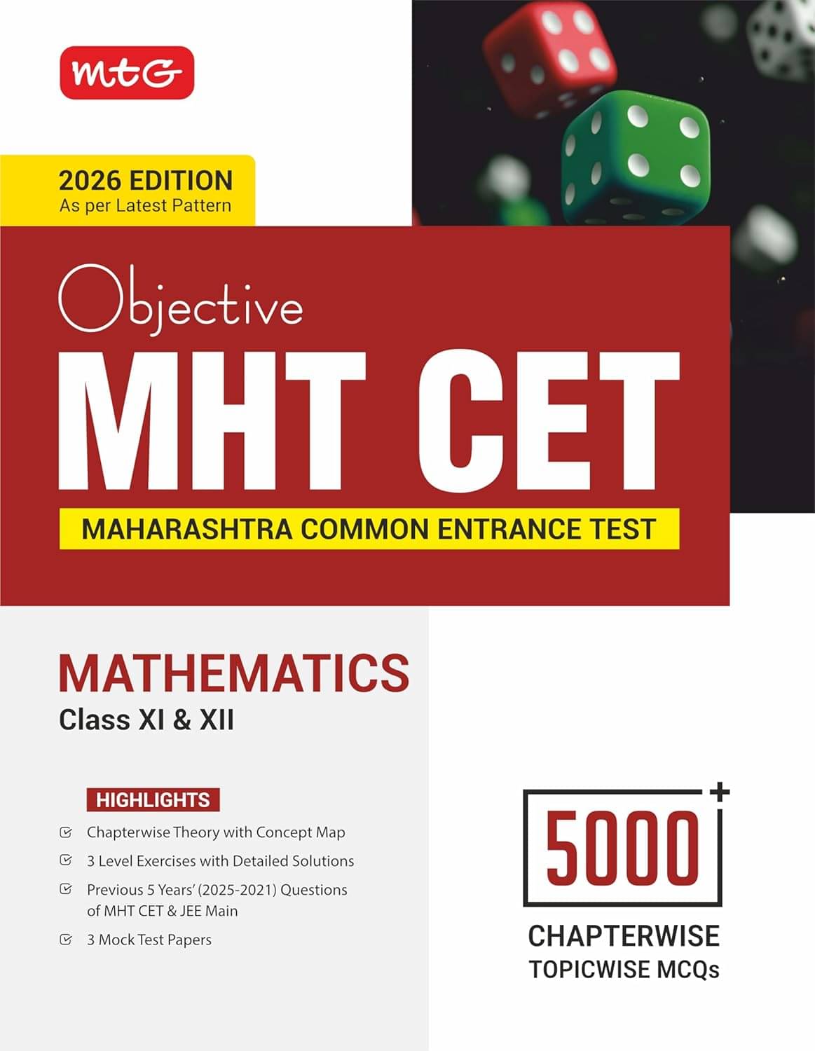     			MTG Objective MHT CET Mathematics | 5000+ Chapter-wise Topic-wise MCQs with 5 Years PYQs Book & Mock Test Papers For 2025-2026 Exam