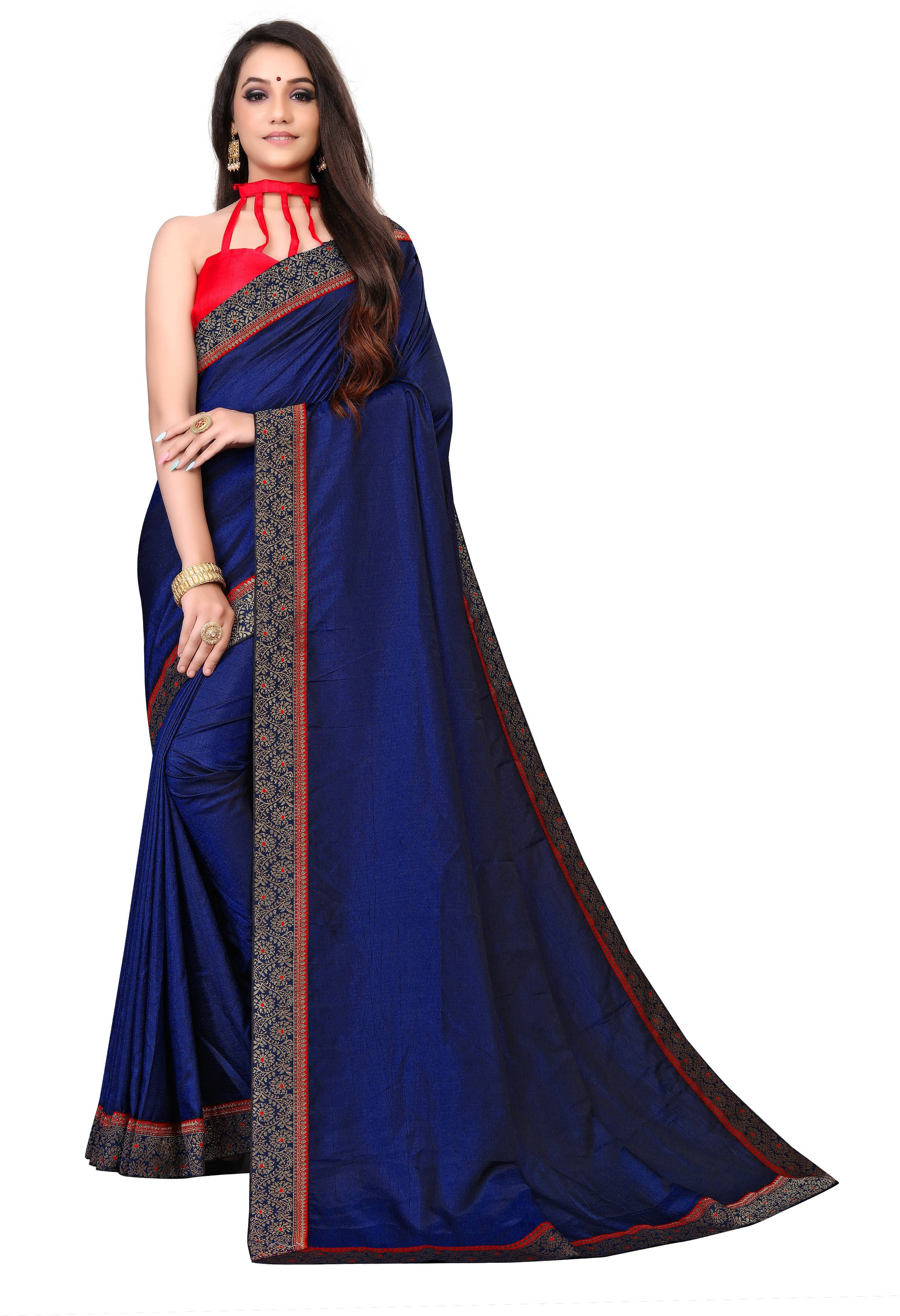 OM SAI CREATION Cotton Silk Woven Saree With Unstitched Blouse Piece ( Navy Blue )     			OM SAI CREATION Cotton Silk Woven Saree With Unstitched Blouse Piece ( Navy Blue )