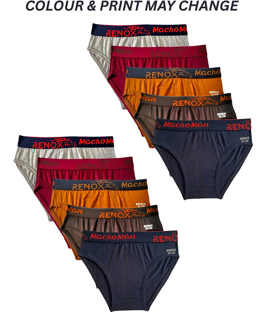 Renox Pack of 10 Boys Cotton Briefs ( Multicolor 6 ) - Nightwear & Loungewear | Buy online on ZillyBuy