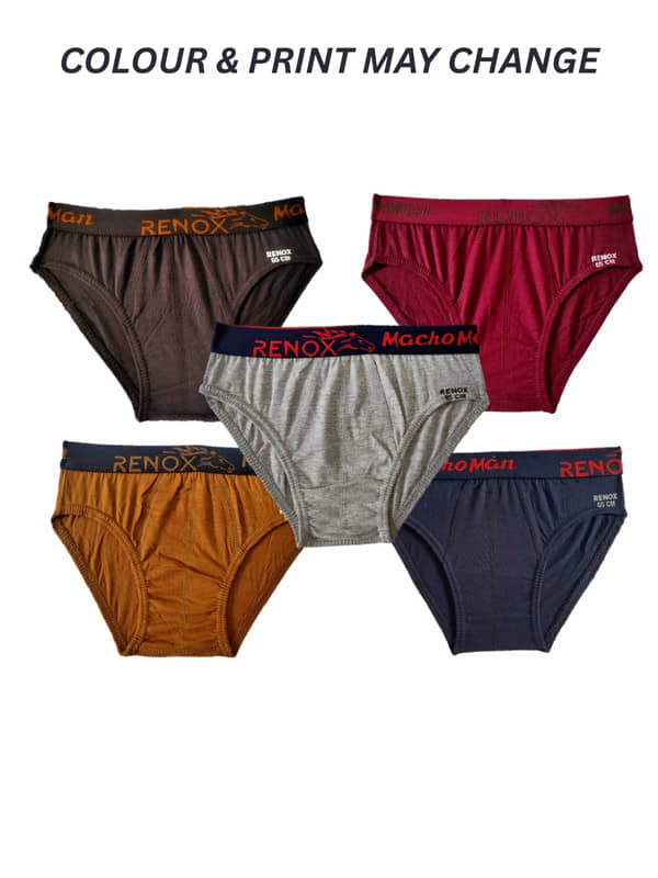 Renox Pack of 5 Boys Cotton Briefs ( Multicolor 6 ) - Nightwear & Loungewear | Buy online on ZillyBuy