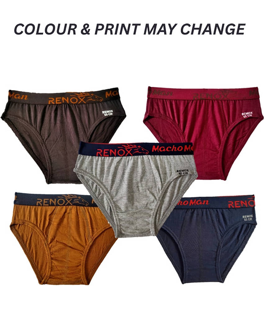 Renox Pack of 5 Boys Cotton Briefs ( Multicolor 6 ) - Nightwear & Loungewear | Buy online on ZillyBuy