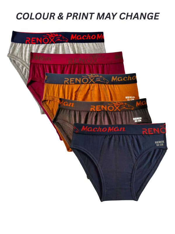 Renox Pack of 5 Boys Cotton Briefs ( Multicolor 6 ) - Nightwear & Loungewear | Buy online on ZillyBuy