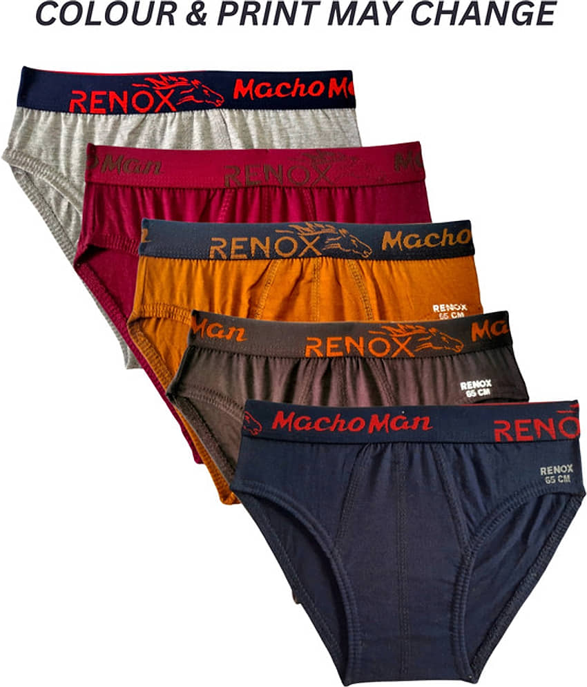 Renox Pack of 5 Boys Cotton Briefs ( Multicolor 6 ) - Nightwear & Loungewear | Buy online on ZillyBuy