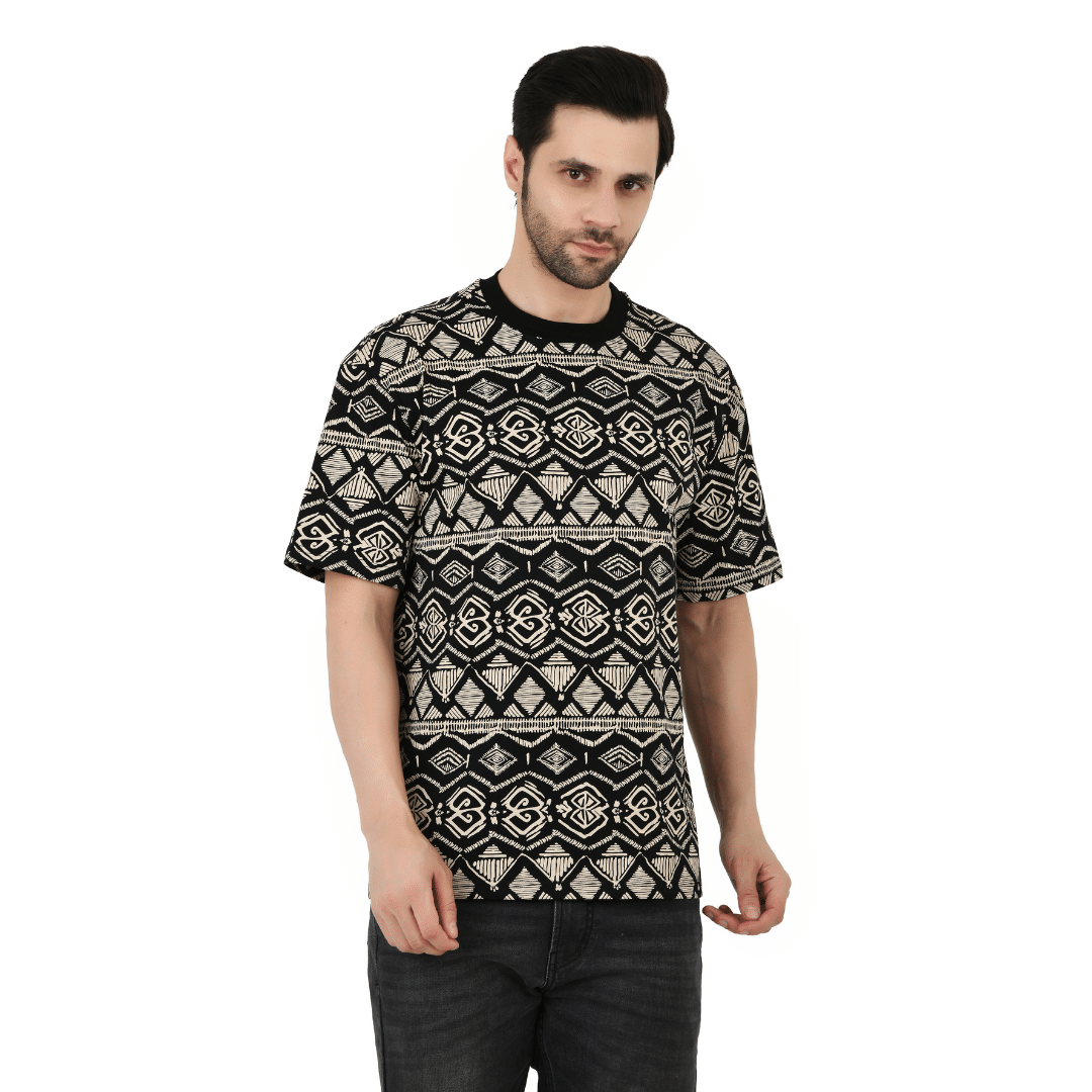     			Sageware Men Polyester Regular Fit Solid T-Shirt ( Black )