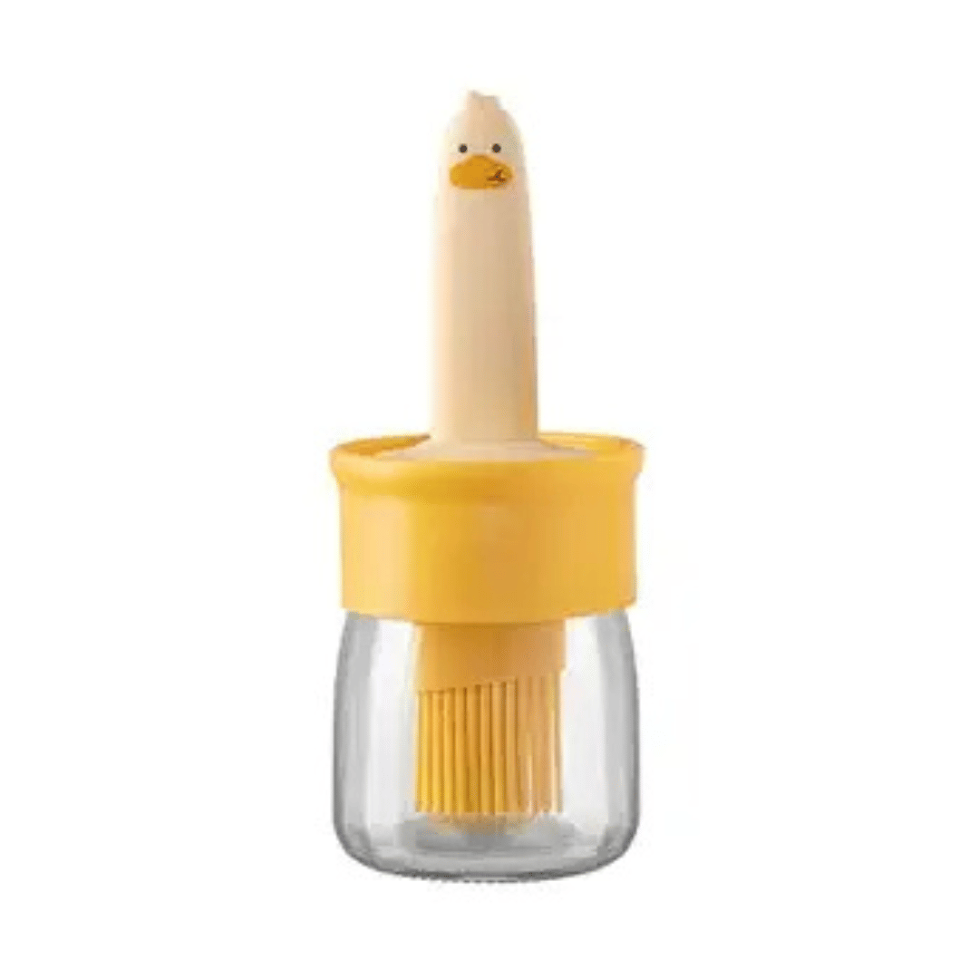     			Sparrow Oil Brush Bottle Plastic Yellow Oil Container ( Set of 1 )
