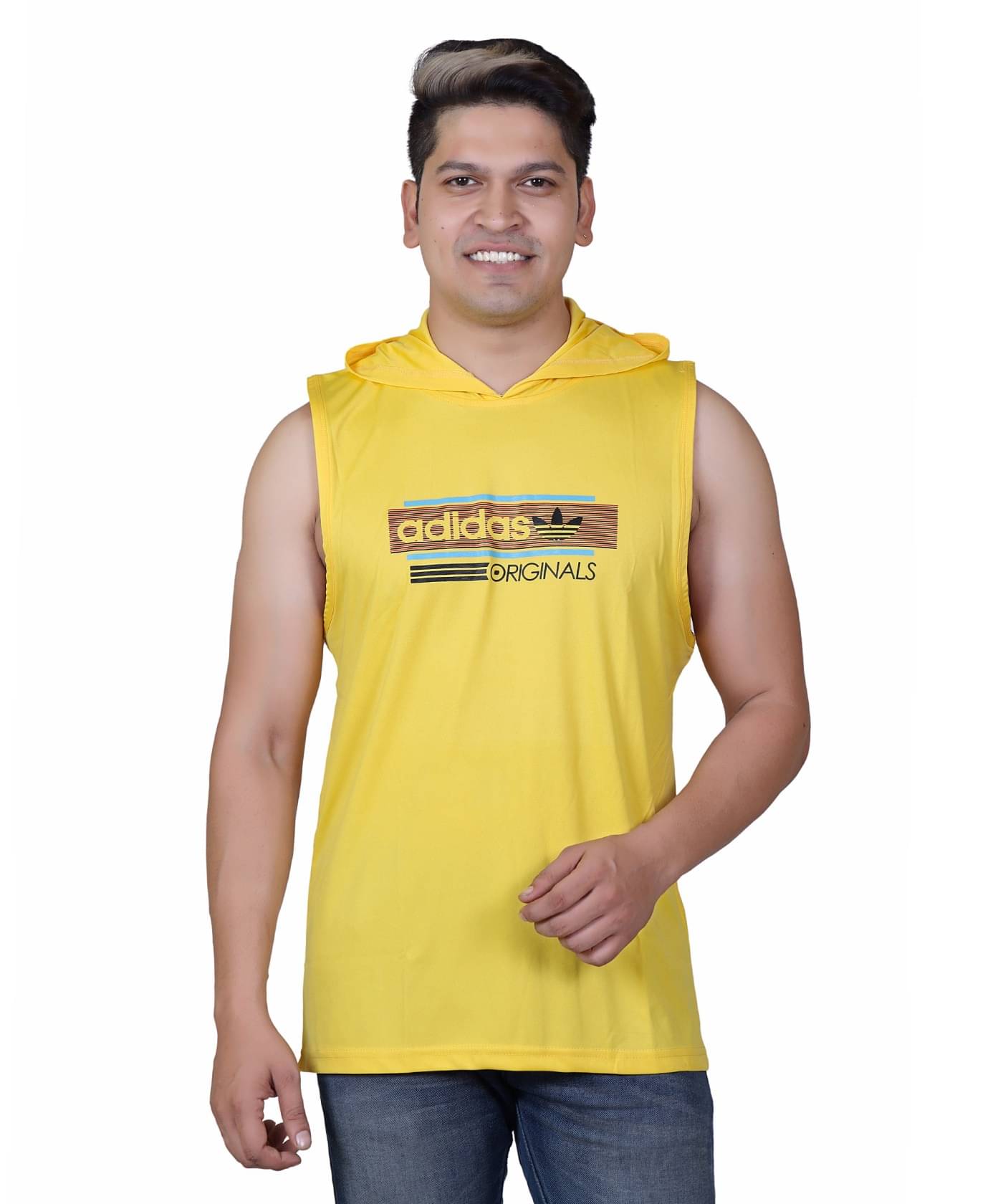     			The Emperor Pack of 1 Lycra Gym Vest For Men ( Yellow )