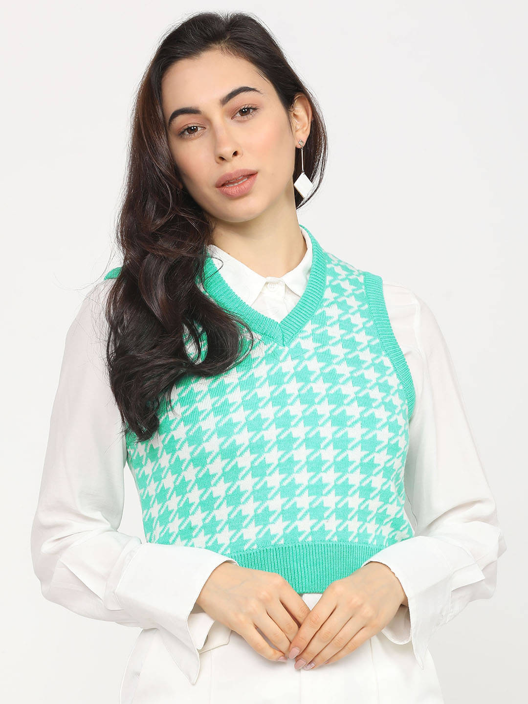     			Tokyo Talkies Acrylic V Neck Women's Pullovers - Multi Color ( )