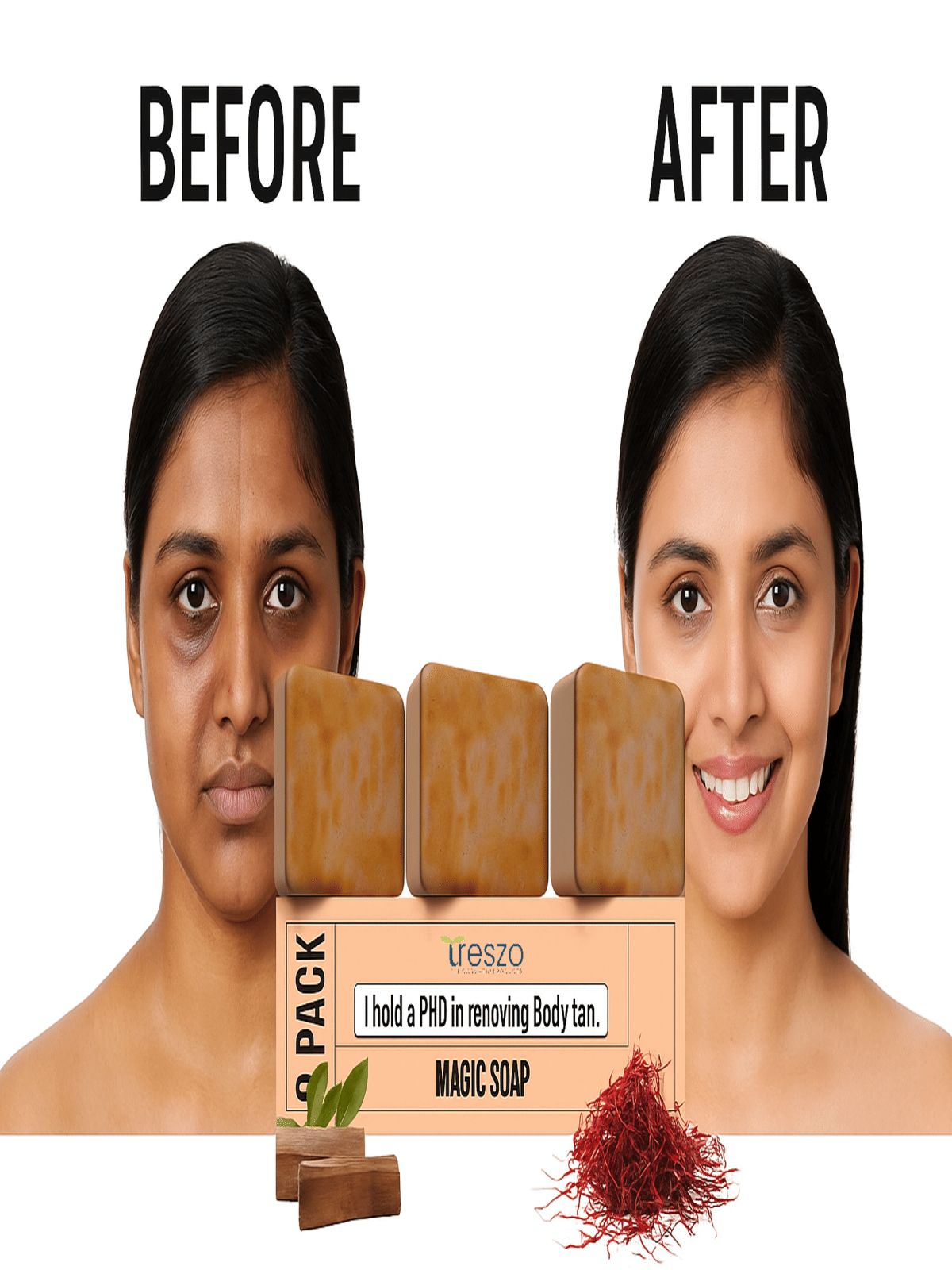 Treszo Beauty New Ghar Magic Soap for All Skin Type ( Pack of 3 )