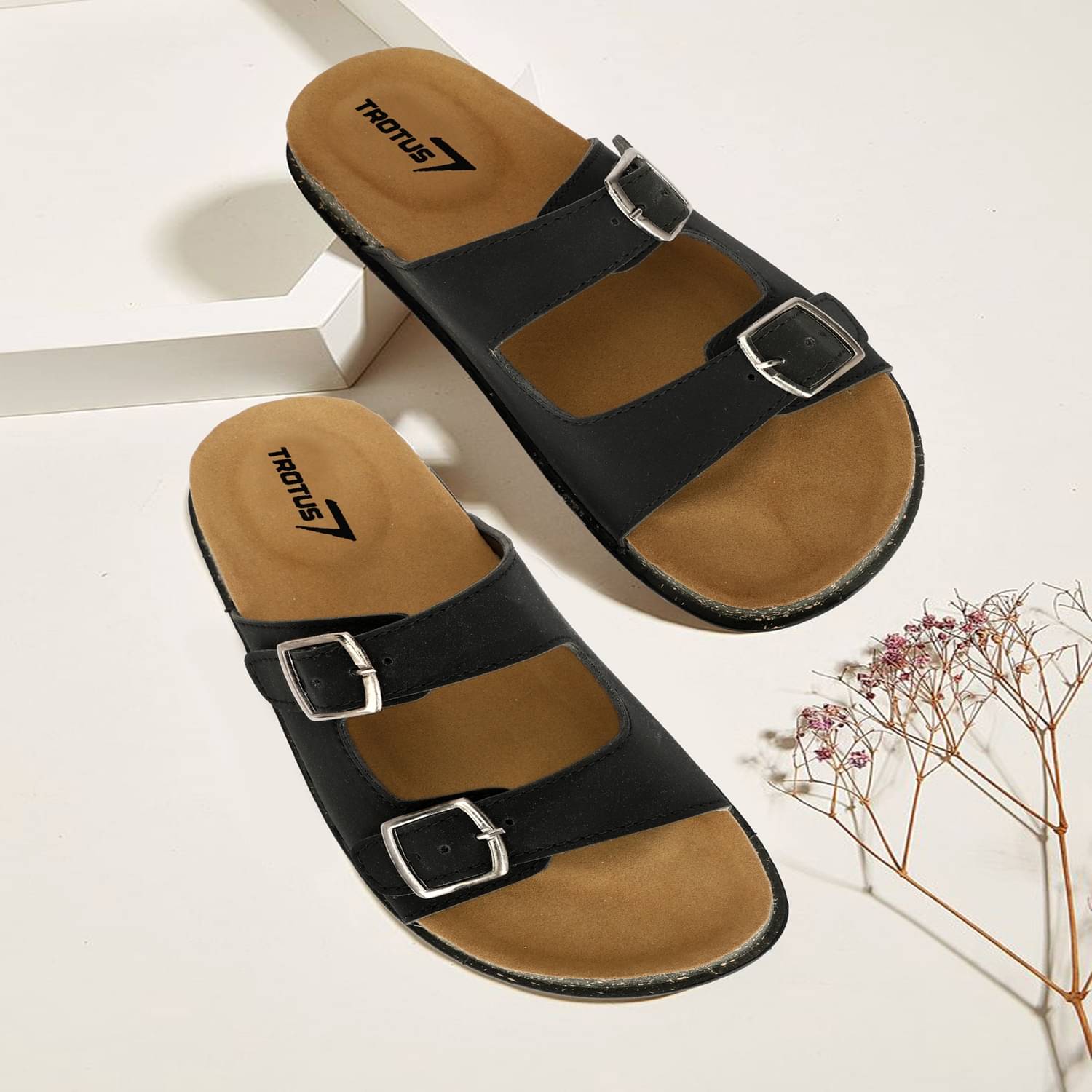     			Trotus Black Women's Flats