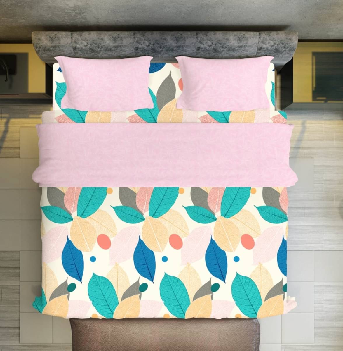 UrbanArts Glace Cotton 1 Double King Bedsheet with 2 Pillow Covers ( Multicolor )     			UrbanArts Glace Cotton 1 Double King Bedsheet with 2 Pillow Covers ( Multicolor )