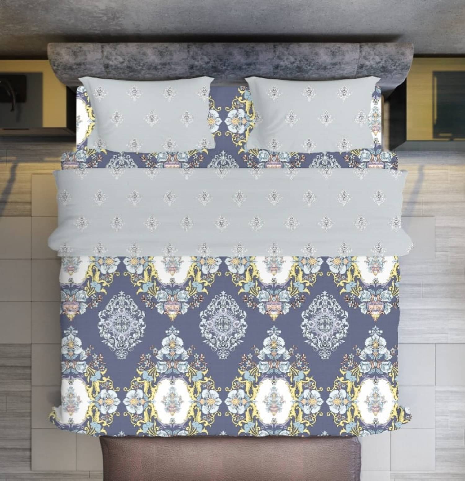 UrbanArts Glace Cotton 1 Double King Bedsheet with 2 Pillow Covers ( Multicolor )     			UrbanArts Glace Cotton 1 Double King Bedsheet with 2 Pillow Covers ( Multicolor )