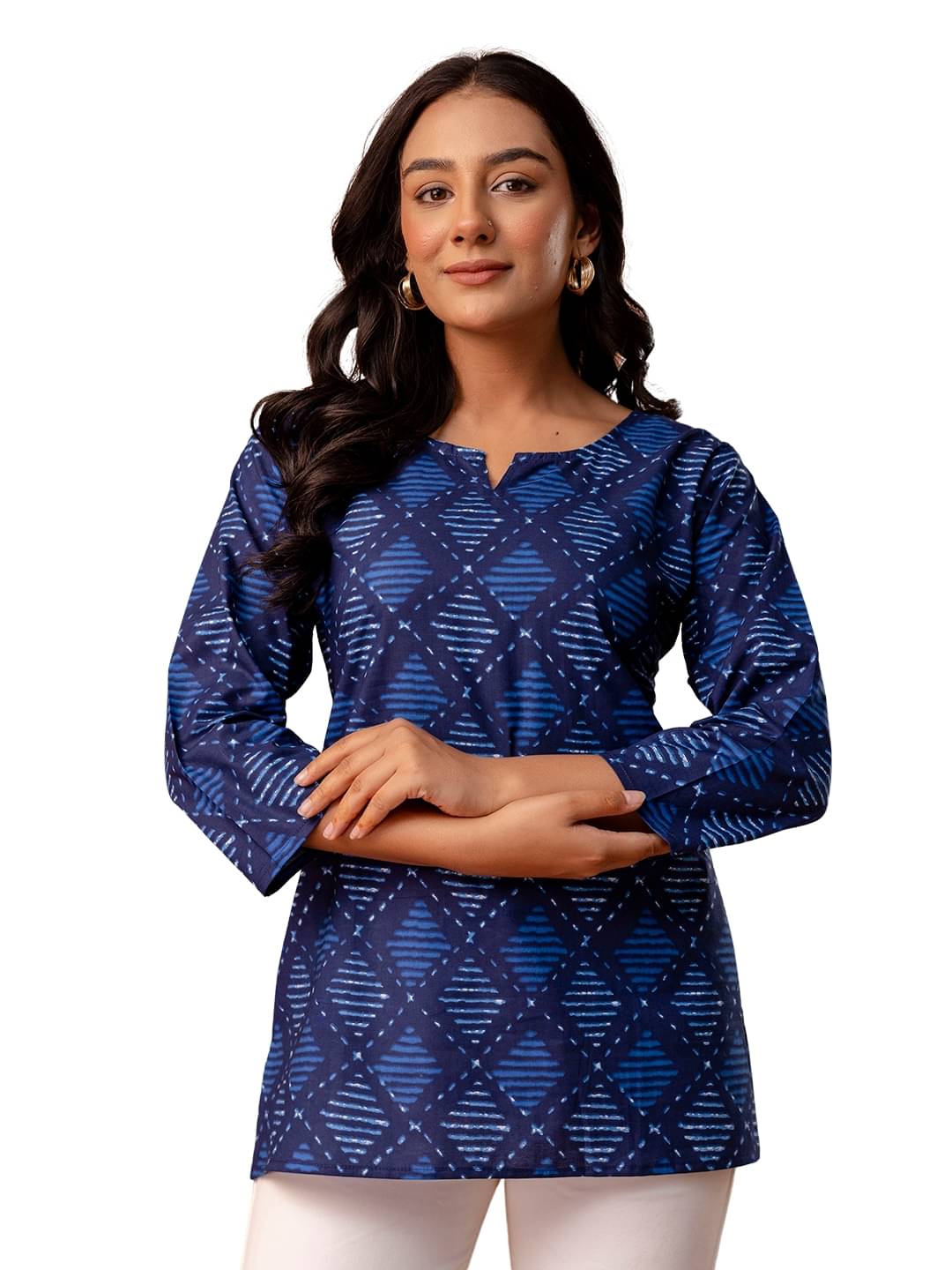 feranoid Women's Cotton Regular Top ( Navy Blue ) feranoid Women's Cotton Regular Top ( Navy Blue )