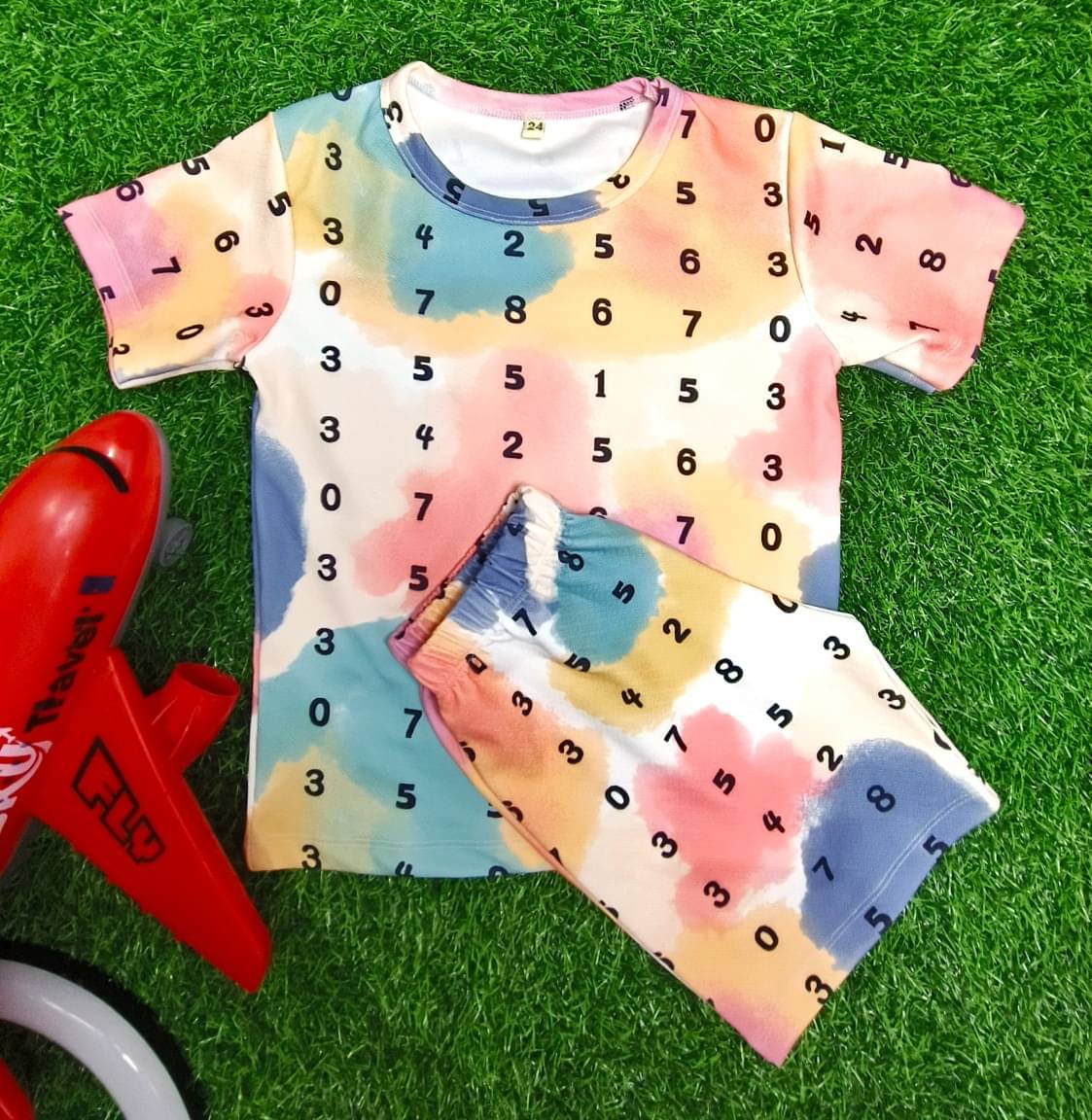     			s muktar garments Pack of 1 Baby Boys Cotton Blend T-Shirt & Shorts Set ( Multicolor )