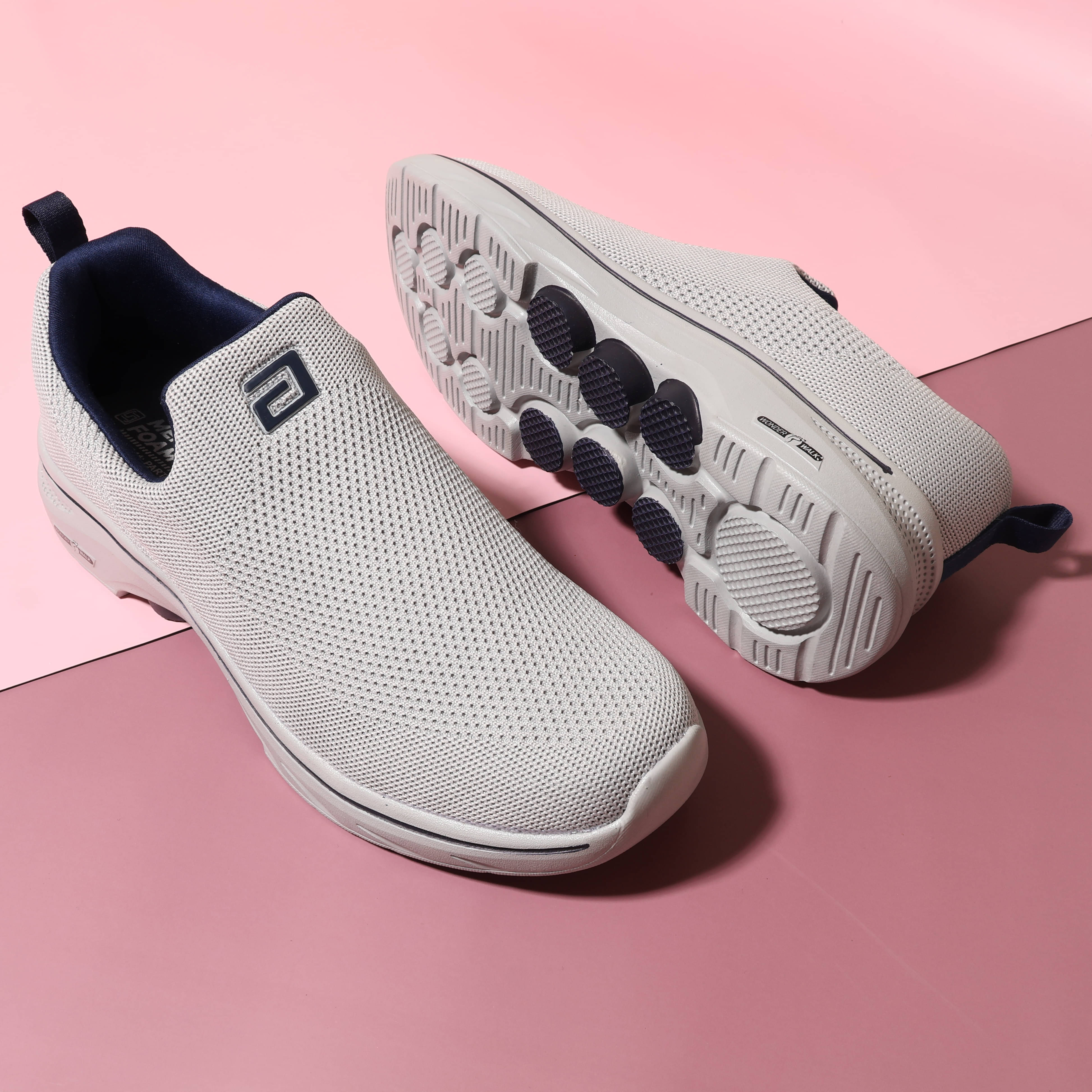 ASIAN WONDERWALK-11 Light Grey Men's Slip-on Shoes ASIAN WONDERWALK-11 Light Grey Men's Slip-on Shoes