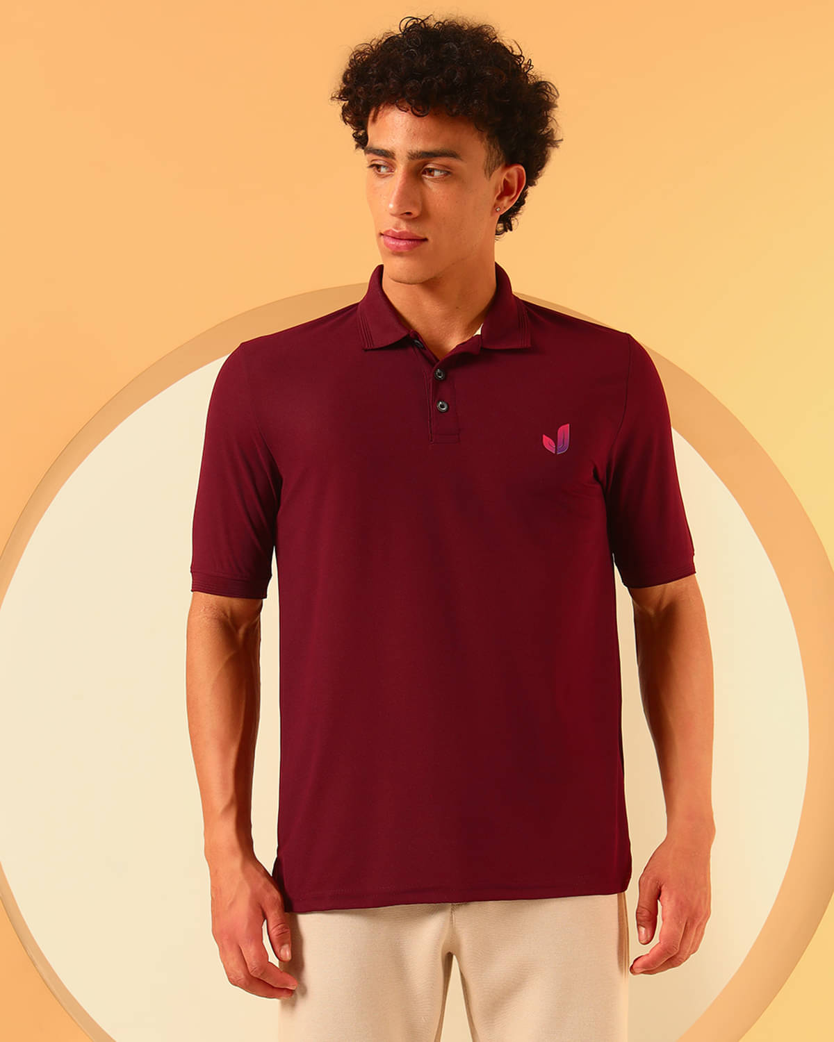 ATIGIANO APPAREL Men Polyester Slim Fit Solid T-Shirt ( Maroon ) ATIGIANO APPAREL Men Polyester Slim Fit Solid T-Shirt ( Maroon )