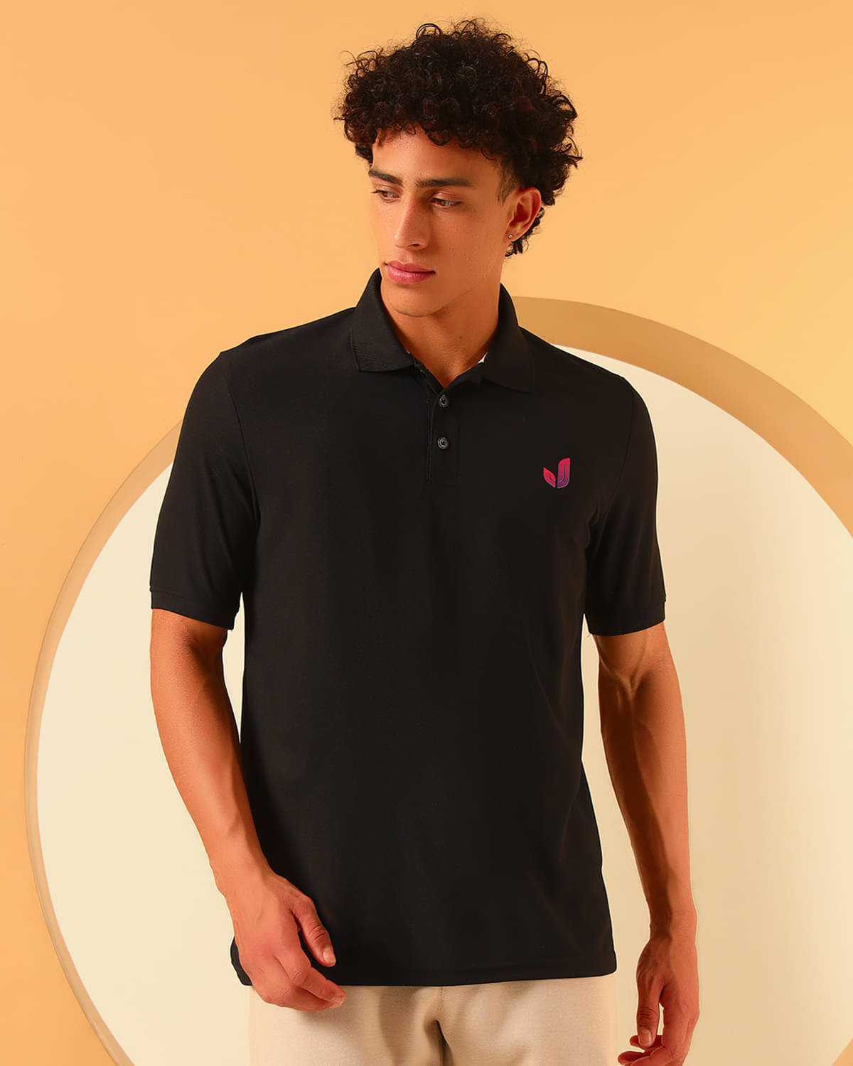 ATIGIANO APPAREL Men Polyester Slim Fit Solid T-Shirt ( Black ) ATIGIANO APPAREL Men Polyester Slim Fit Solid T-Shirt ( Black )