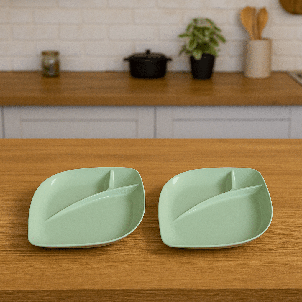 Baskety 2 Pcs Plastic Light Green Dessert Plate Baskety 2 Pcs Plastic Light Green Dessert Plate