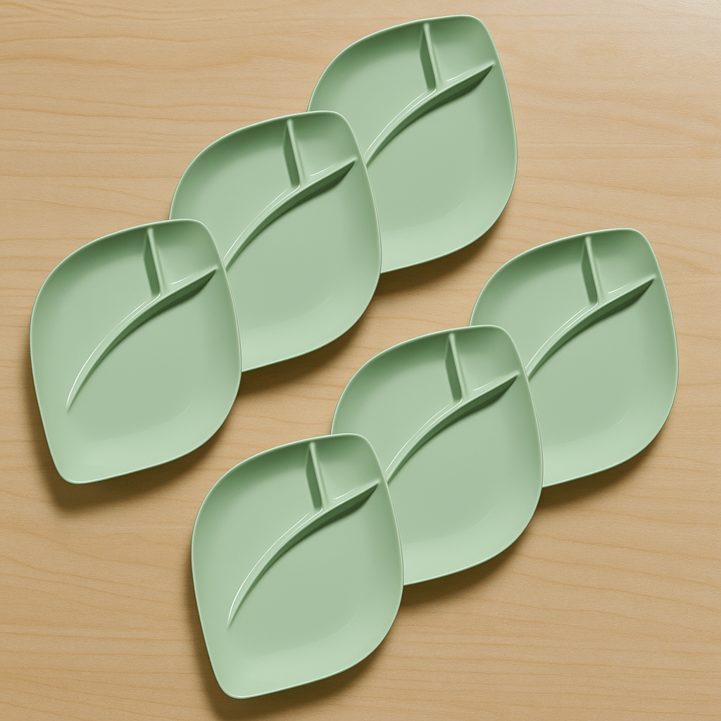     			Baskety 6 Pcs Plastic Light Green Dessert Plate