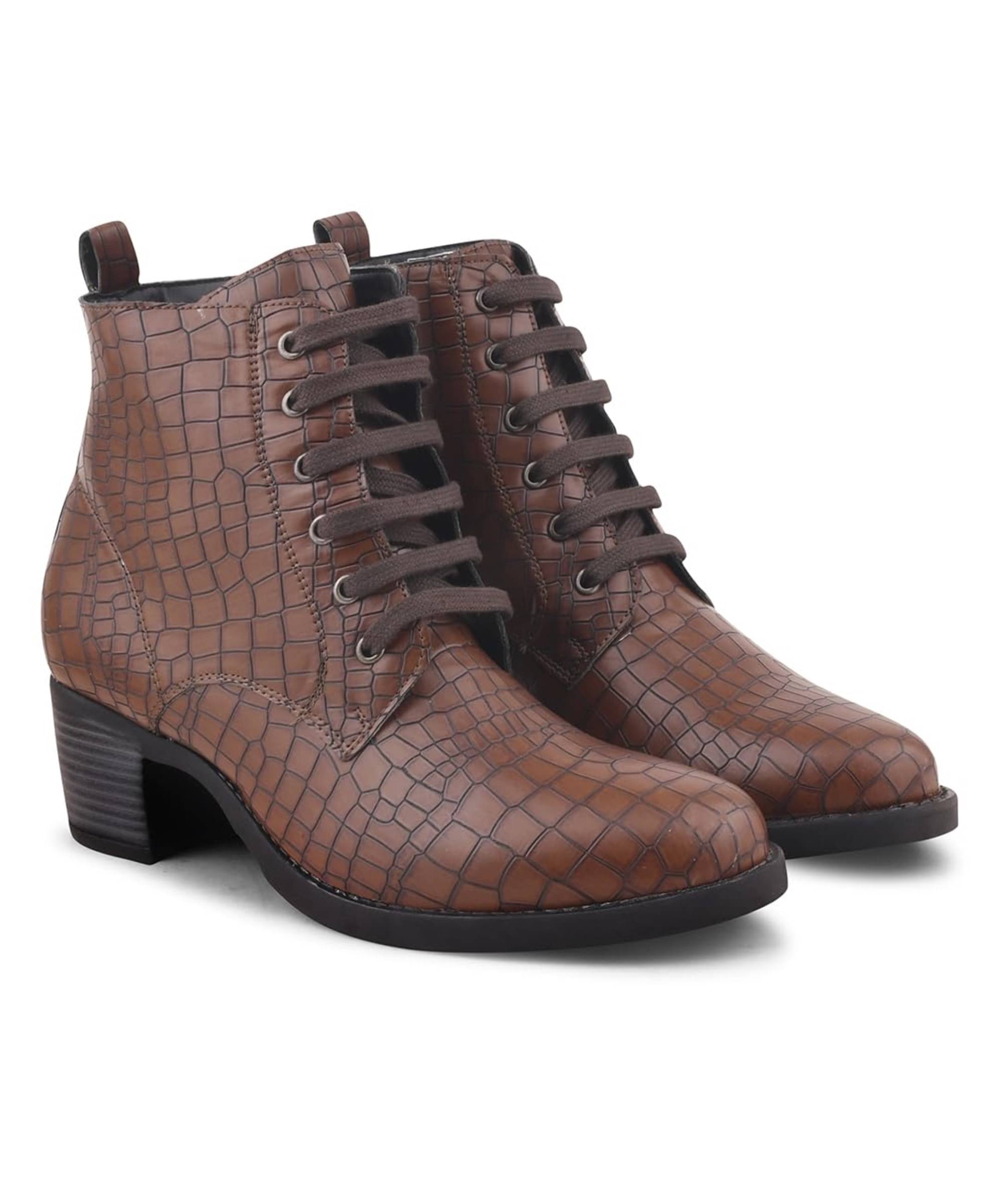 CLOG LONDON Brown Women's Ankle Length Boots CLOG LONDON Brown Women's Ankle Length Boots