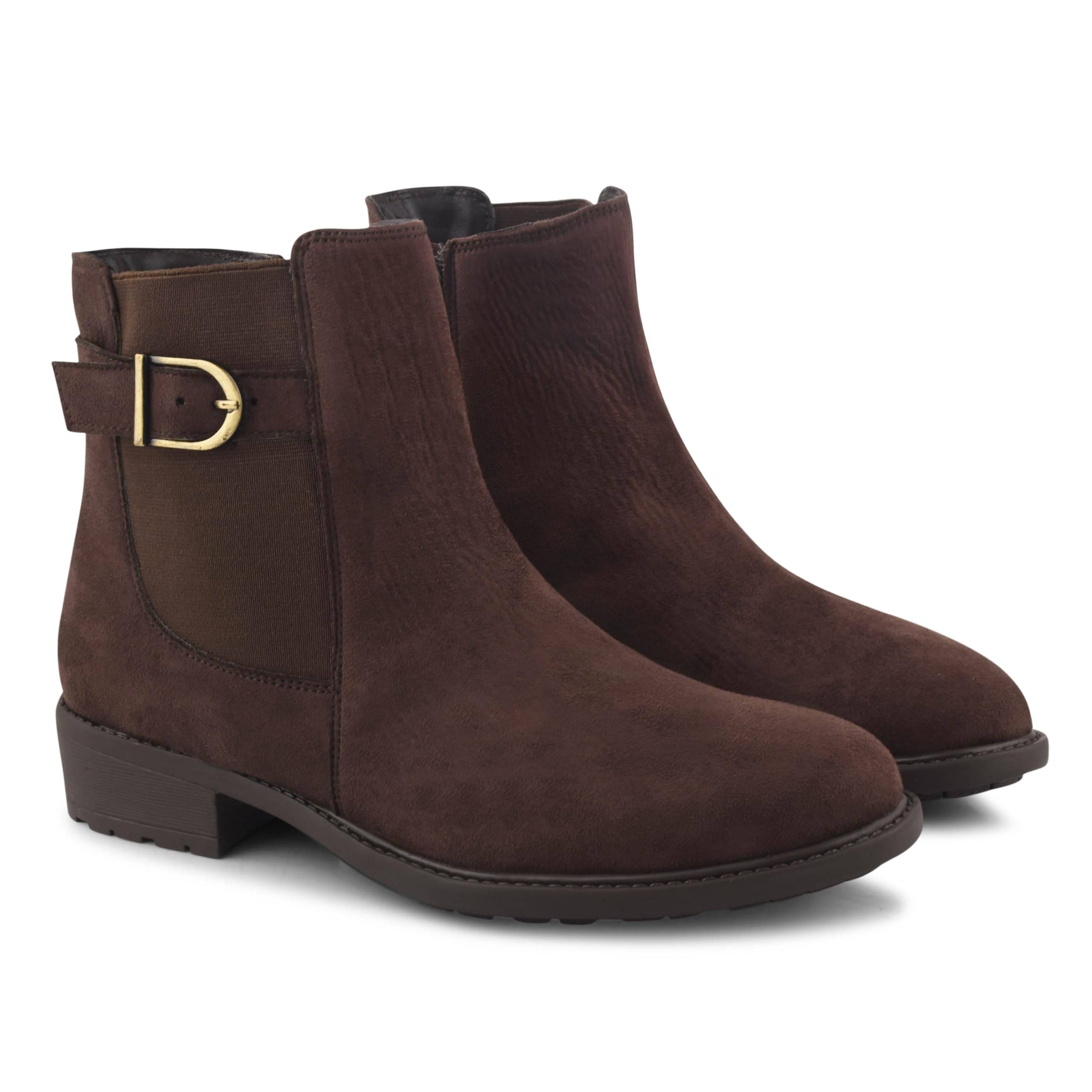 CLOG LONDON Brown Women's Ankle Length Boots CLOG LONDON Brown Women's Ankle Length Boots