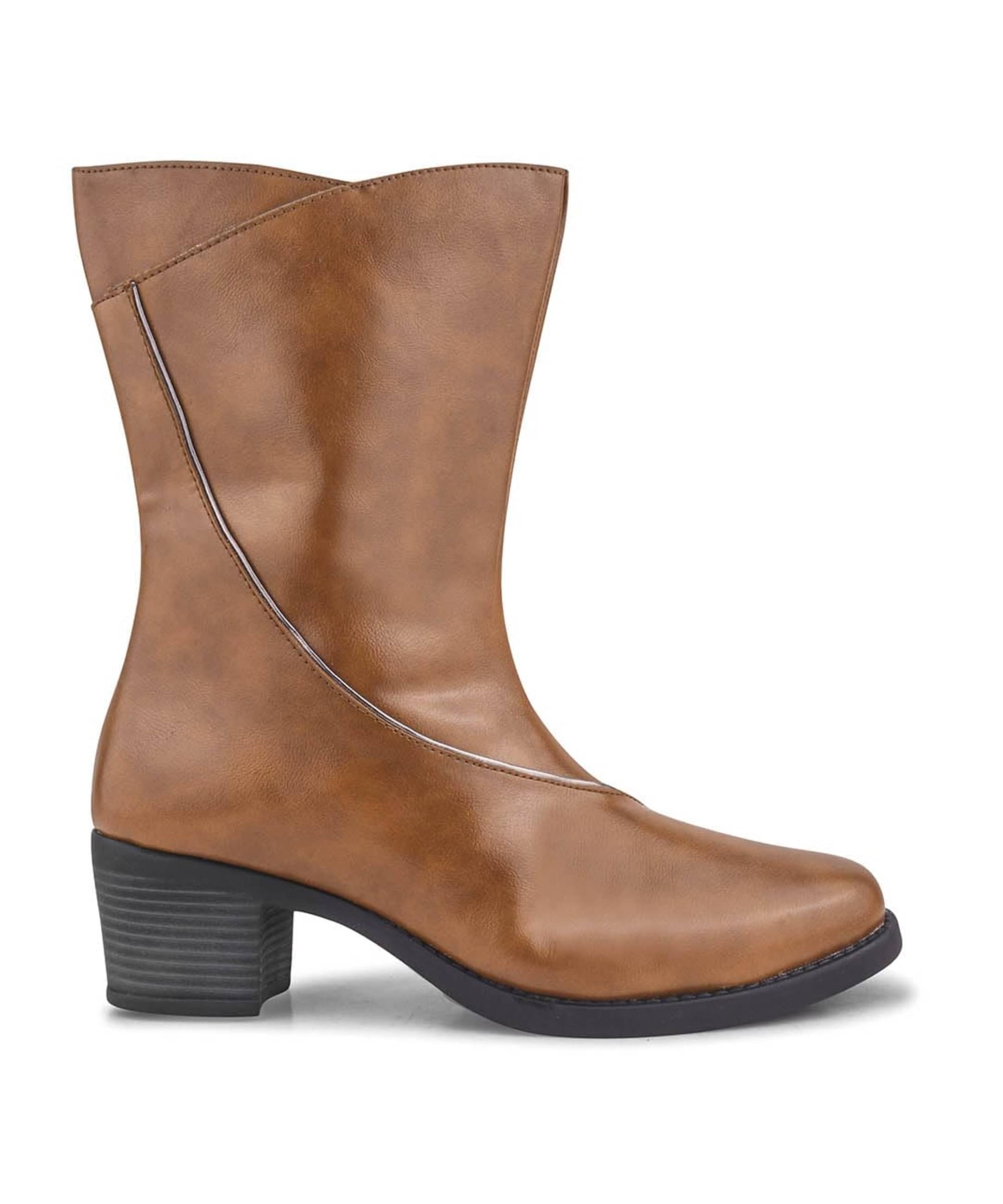 CLOG LONDON Tan Women's Ankle Length Boots CLOG LONDON Tan Women's Ankle Length Boots