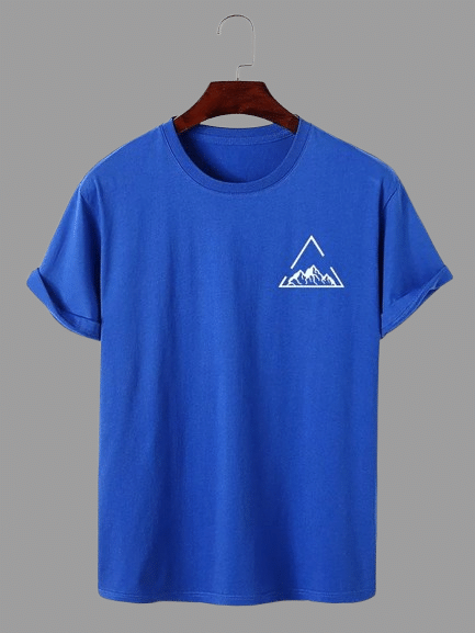 ELBATROSS Men Polyester Regular Fit Printed T-Shirt ( Blue ) ELBATROSS Men Polyester Regular Fit Printed T-Shirt ( Blue )