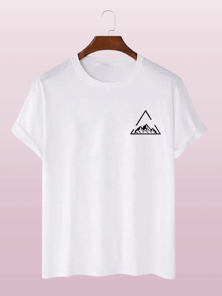 ELBATROSS Men Polyester Regular Fit Printed T-Shirt ( White ) ELBATROSS Men Polyester Regular Fit Printed T-Shirt ( White )