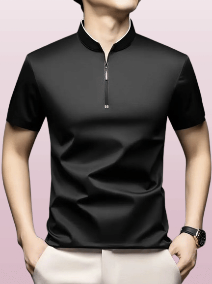 ELBATROSS Men Polyester Regular Fit Solid Polo T Shirt ( Black ) ELBATROSS Men Polyester Regular Fit Solid Polo T Shirt ( Black )