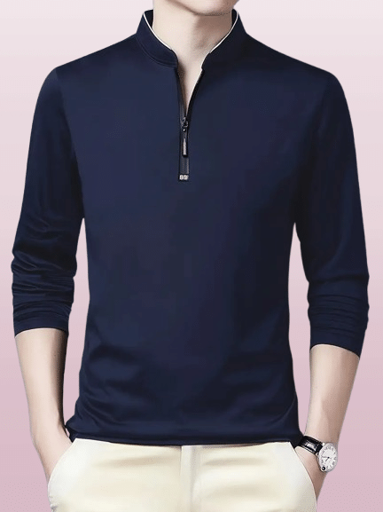     			ELBATROSS Men Polyester Regular Fit Solid Polo T Shirt ( Navy )
