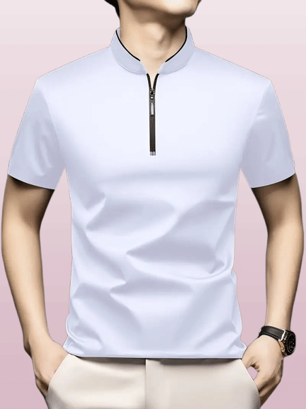 ELBATROSS Men Polyester Regular Fit Solid Polo T Shirt ( White ) ELBATROSS Men Polyester Regular Fit Solid Polo T Shirt ( White )