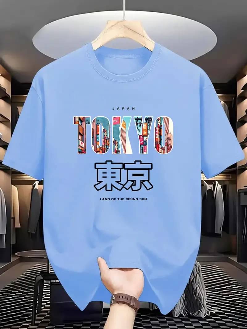 ELBATROSS Men Polyester Regular Fit Printed T-Shirt ( Sky Blue ) ELBATROSS Men Polyester Regular Fit Printed T-Shirt ( Sky Blue )