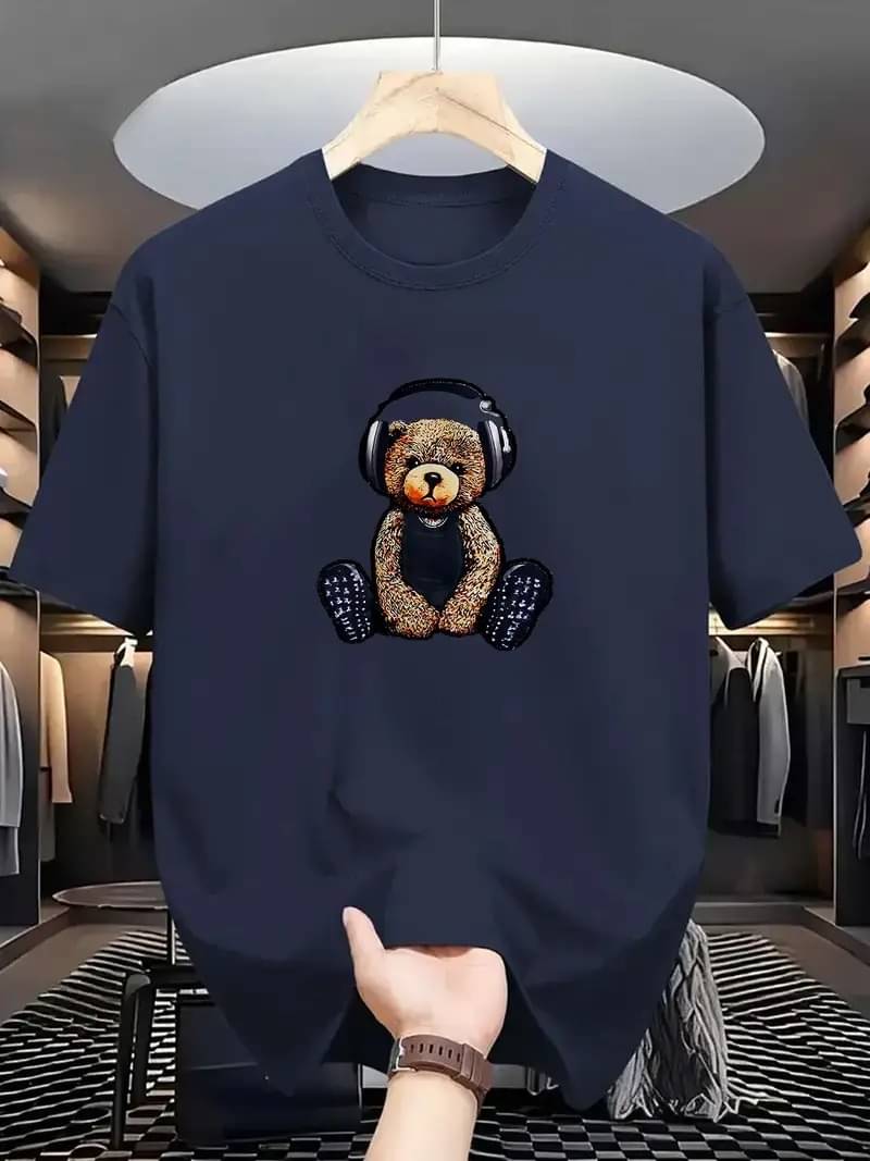     			ELBATROSS Men Polyester Regular Fit Printed T-Shirt ( Navy )