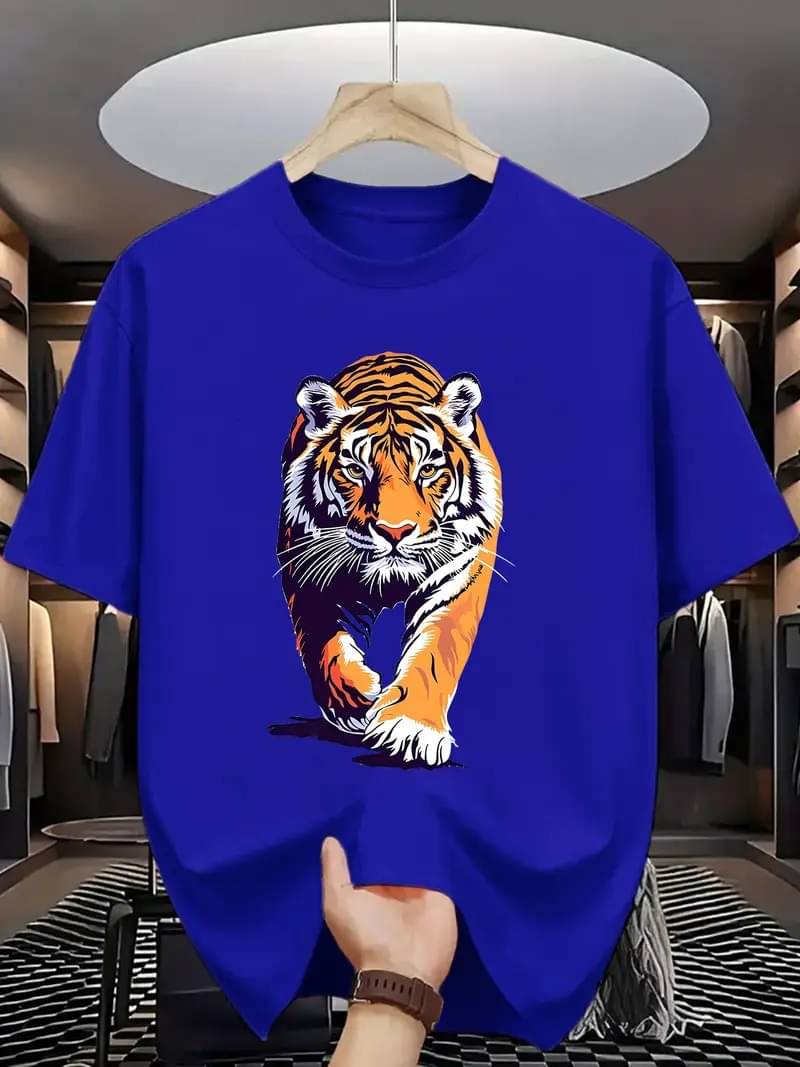 ELBATROSS Men Polyester Regular Fit Printed T-Shirt ( Blue ) ELBATROSS Men Polyester Regular Fit Printed T-Shirt ( Blue )