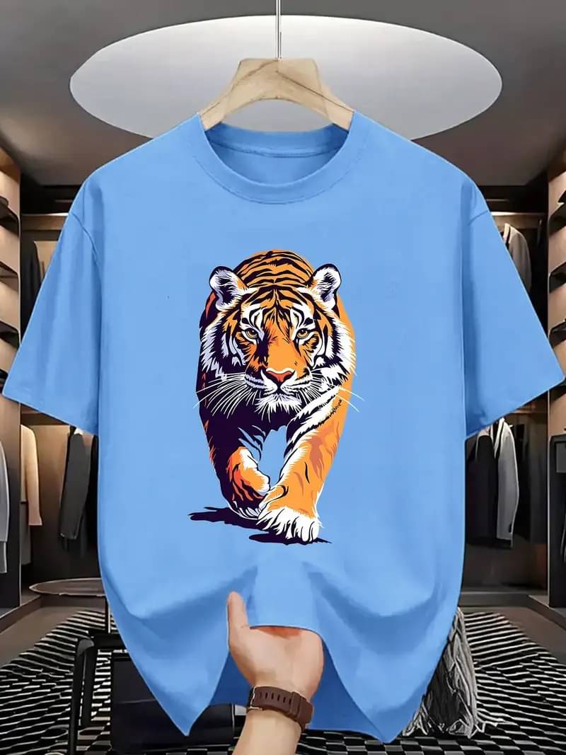 ELBATROSS Men Polyester Regular Fit Printed T-Shirt ( Sky Blue ) ELBATROSS Men Polyester Regular Fit Printed T-Shirt ( Sky Blue )