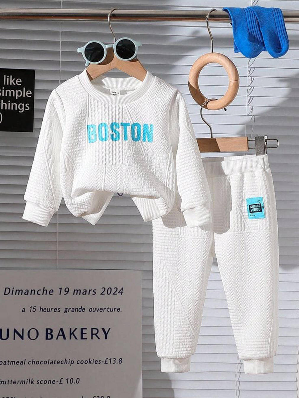 FABOZA Cotton Blend Self Design T-shirt With Capris Co-Ord Set For Boys ( White ) FABOZA Cotton Blend Self Design T-shirt With Capris Co-Ord Set For Boys ( White )