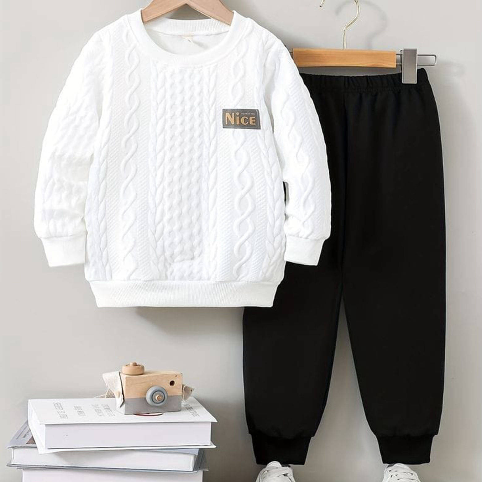 FABOZA Cotton Blend Self Design T-shirt With Capris Co-Ord Set For Boys ( Black ) FABOZA Cotton Blend Self Design T-shirt With Capris Co-Ord Set For Boys ( Black )