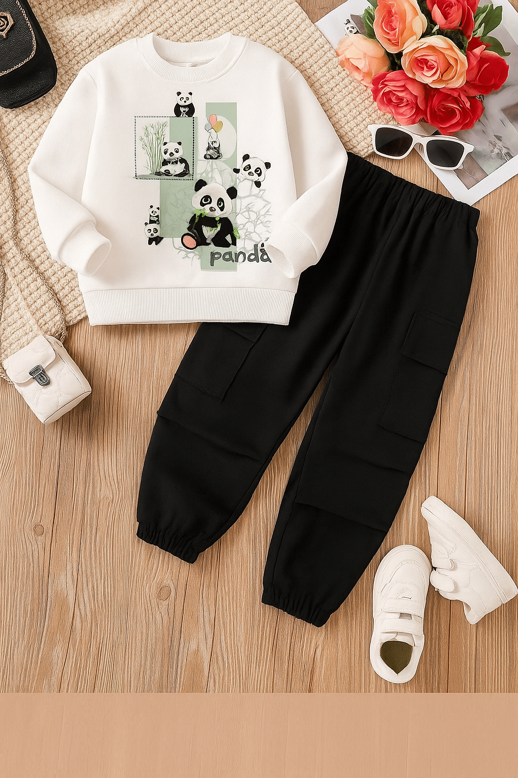 FABOZA Pack of 1 Boys Cotton Blend T-Shirt & Pants Set ( White )     			FABOZA Pack of 1 Boys Cotton Blend T-Shirt & Pants Set ( White )