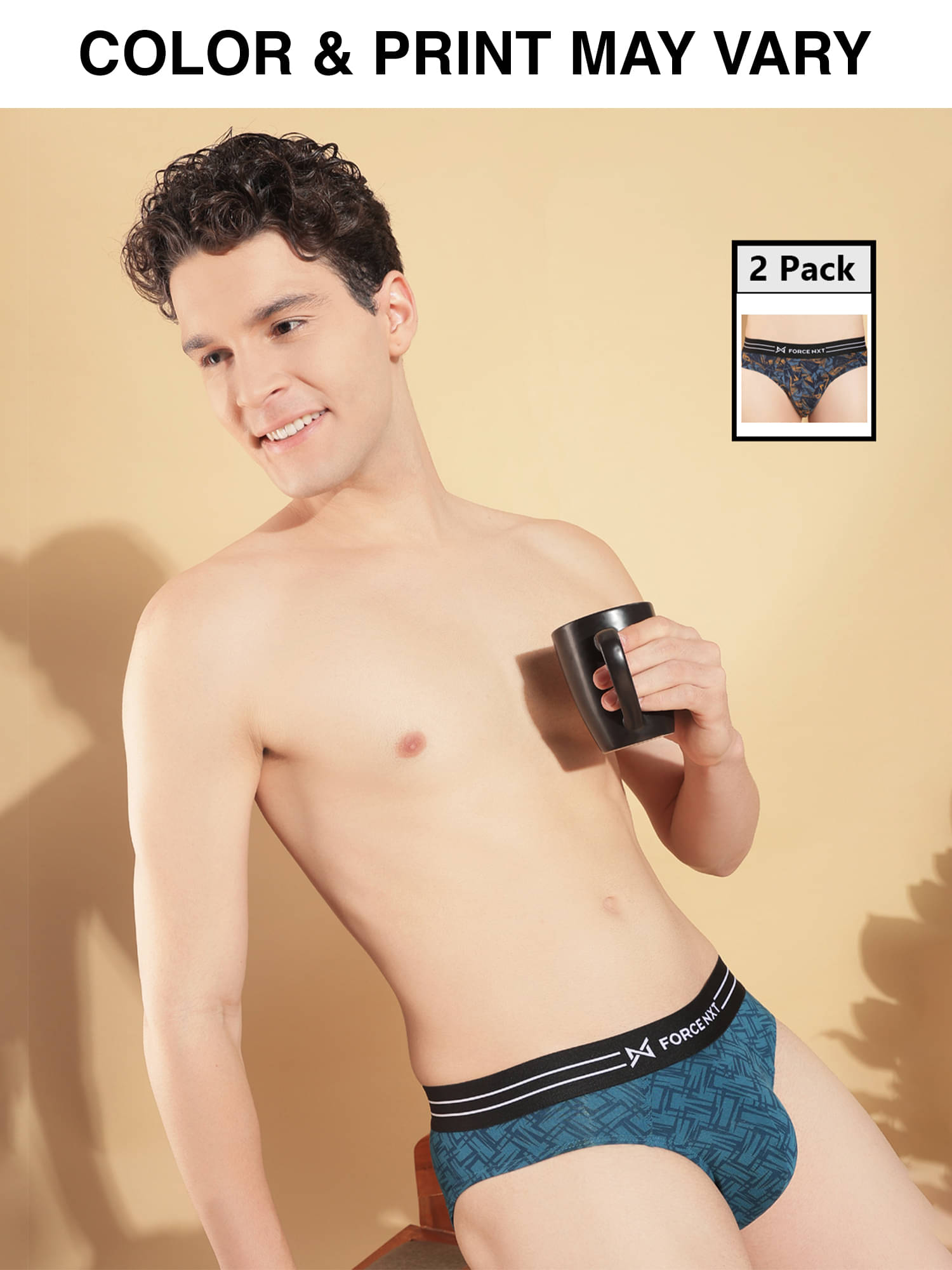     			Force NXT Pack of 2 Modal Briefs For Men's ( Multicolor )