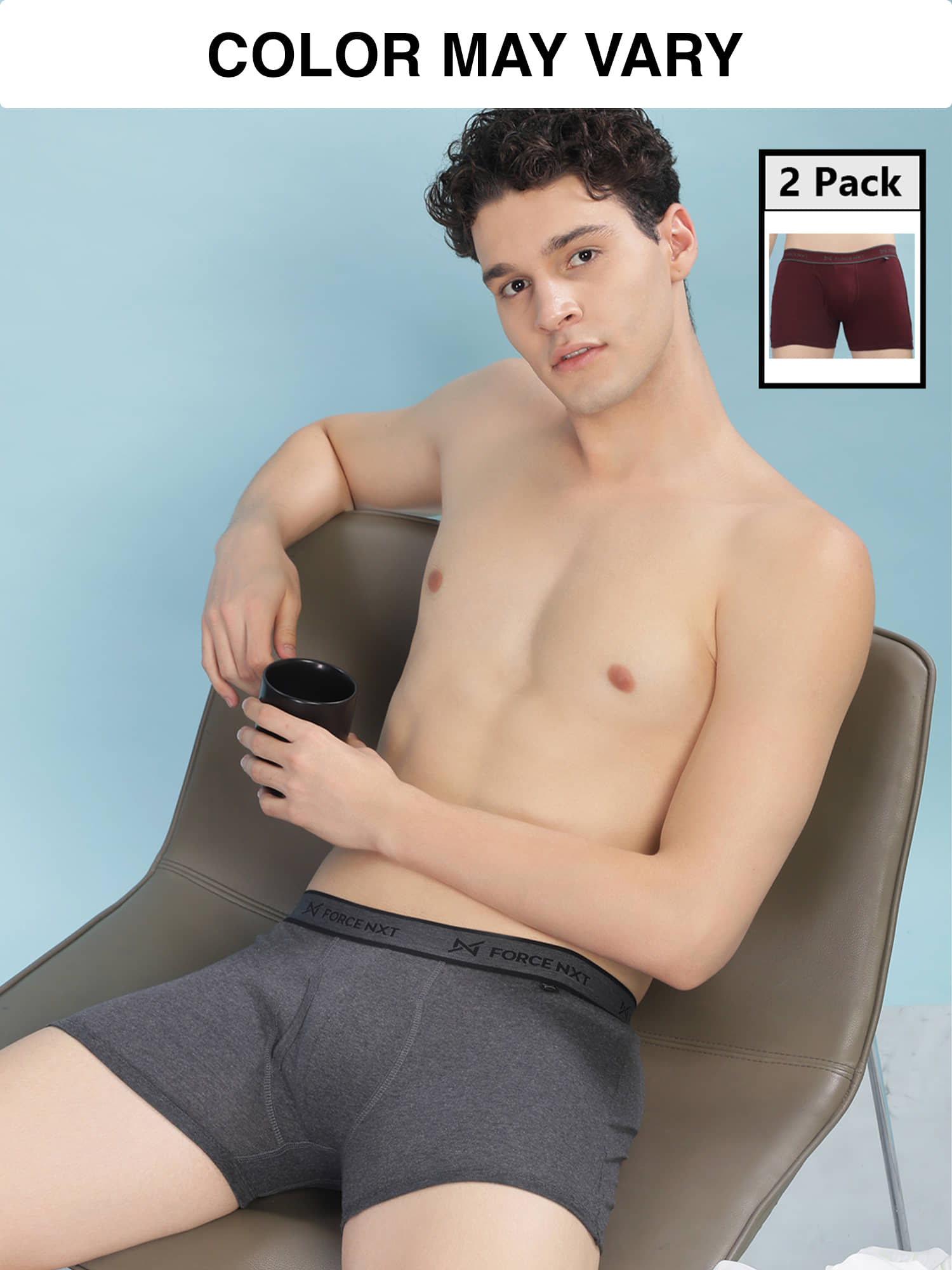 Force NXT Pack of 2 Cotton Trunks For Men's ( Multicolor )
