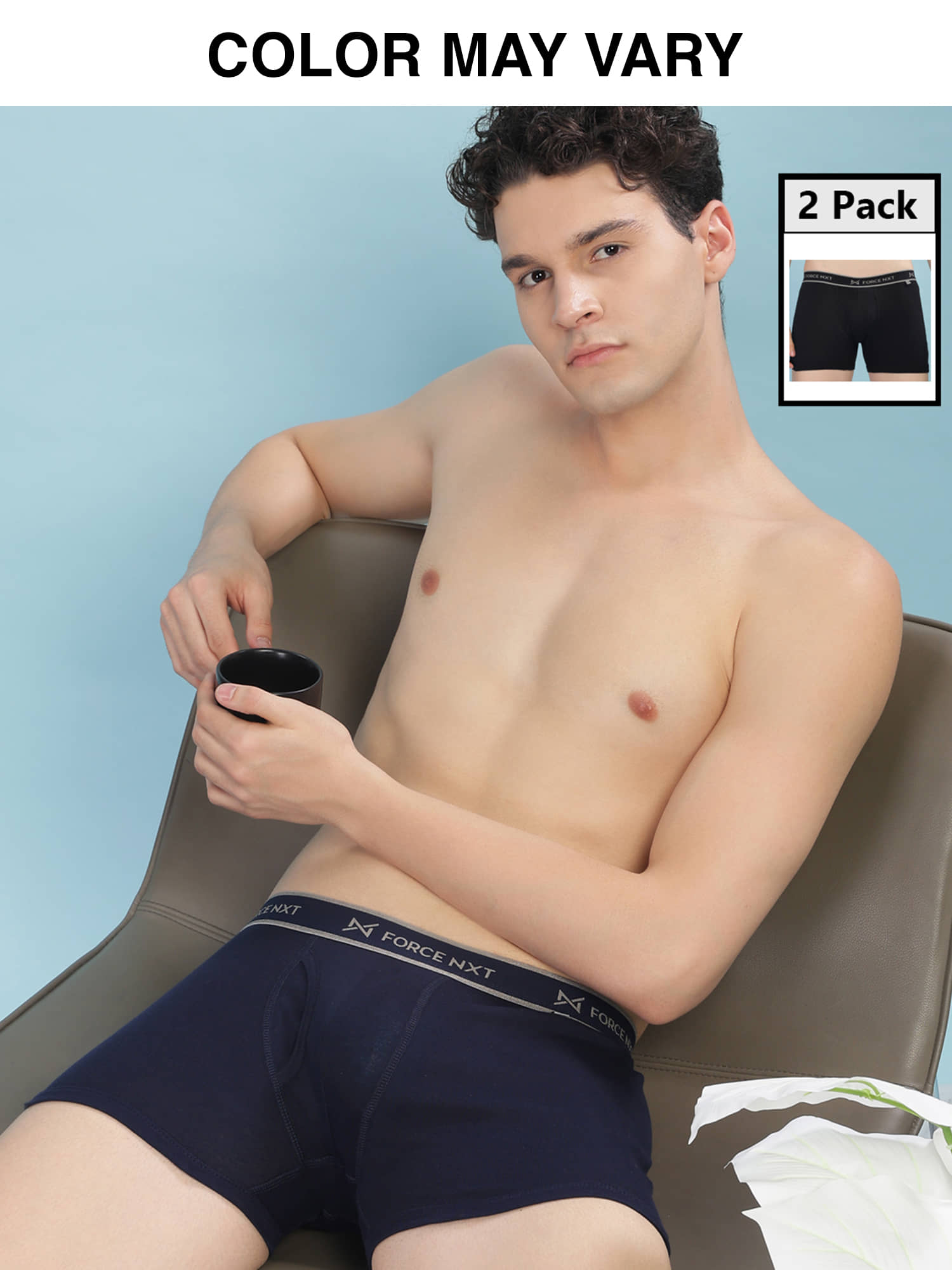 Force NXT Pack of 2 Cotton Trunks For Men's ( Multicolor )