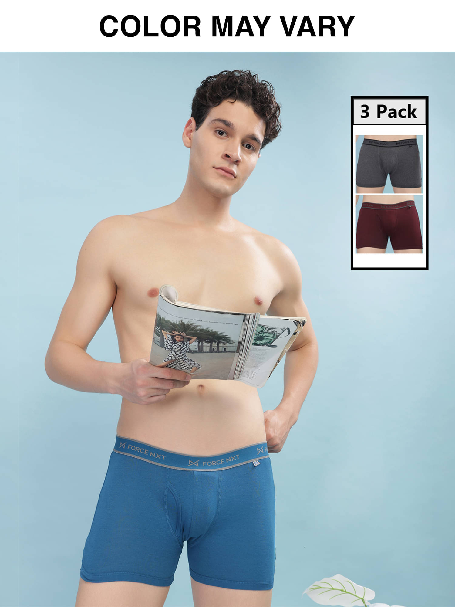 Force NXT Pack of 3 Cotton Trunk For Men's ( Multi ) Force NXT Pack of 3 Cotton Trunk For Men's ( Multi )