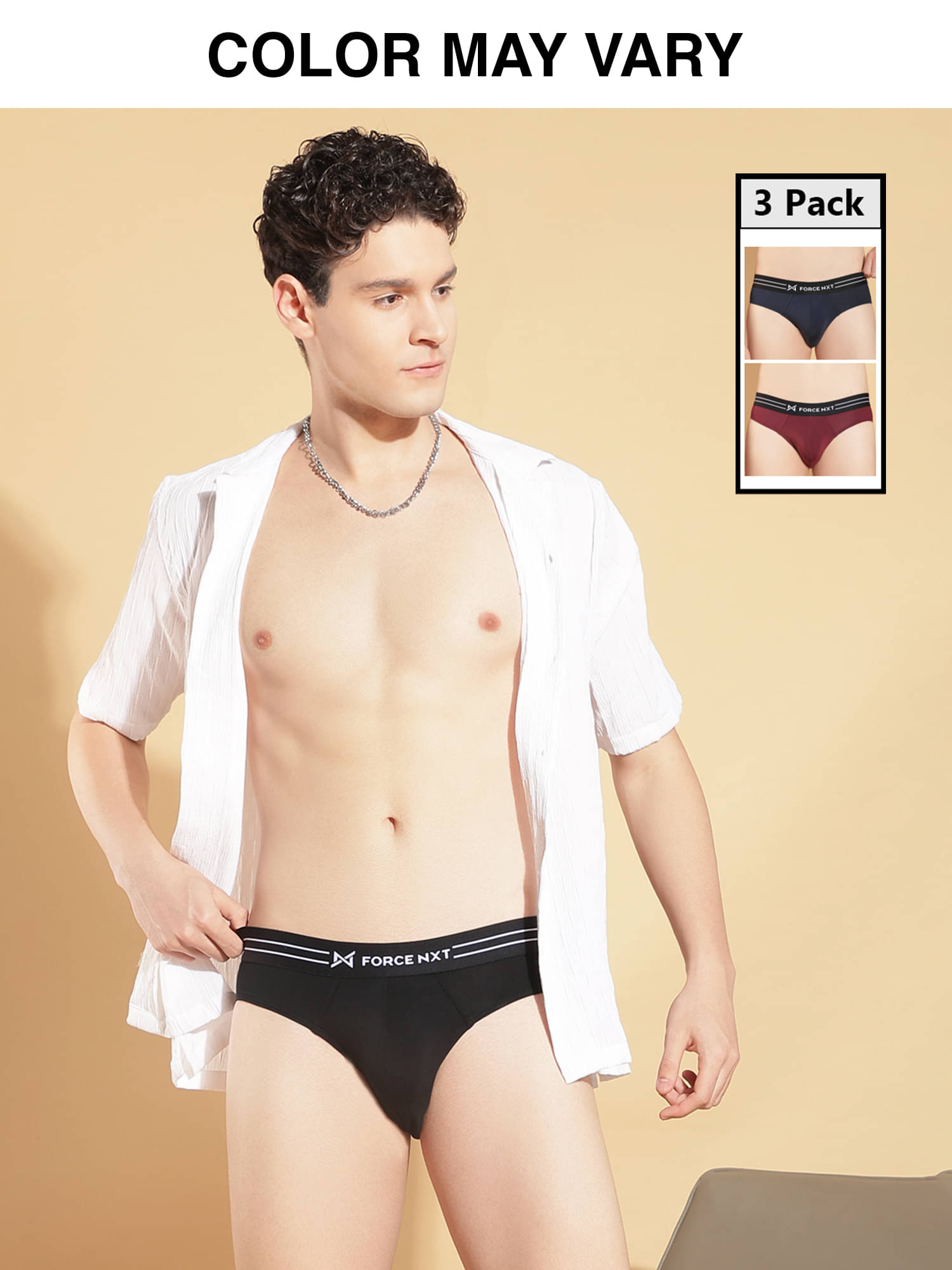 Force NXT Pack of 3 Cotton Briefs For Men's ( Multicolor )     			Force NXT Pack of 3 Cotton Briefs For Men's ( Multicolor )