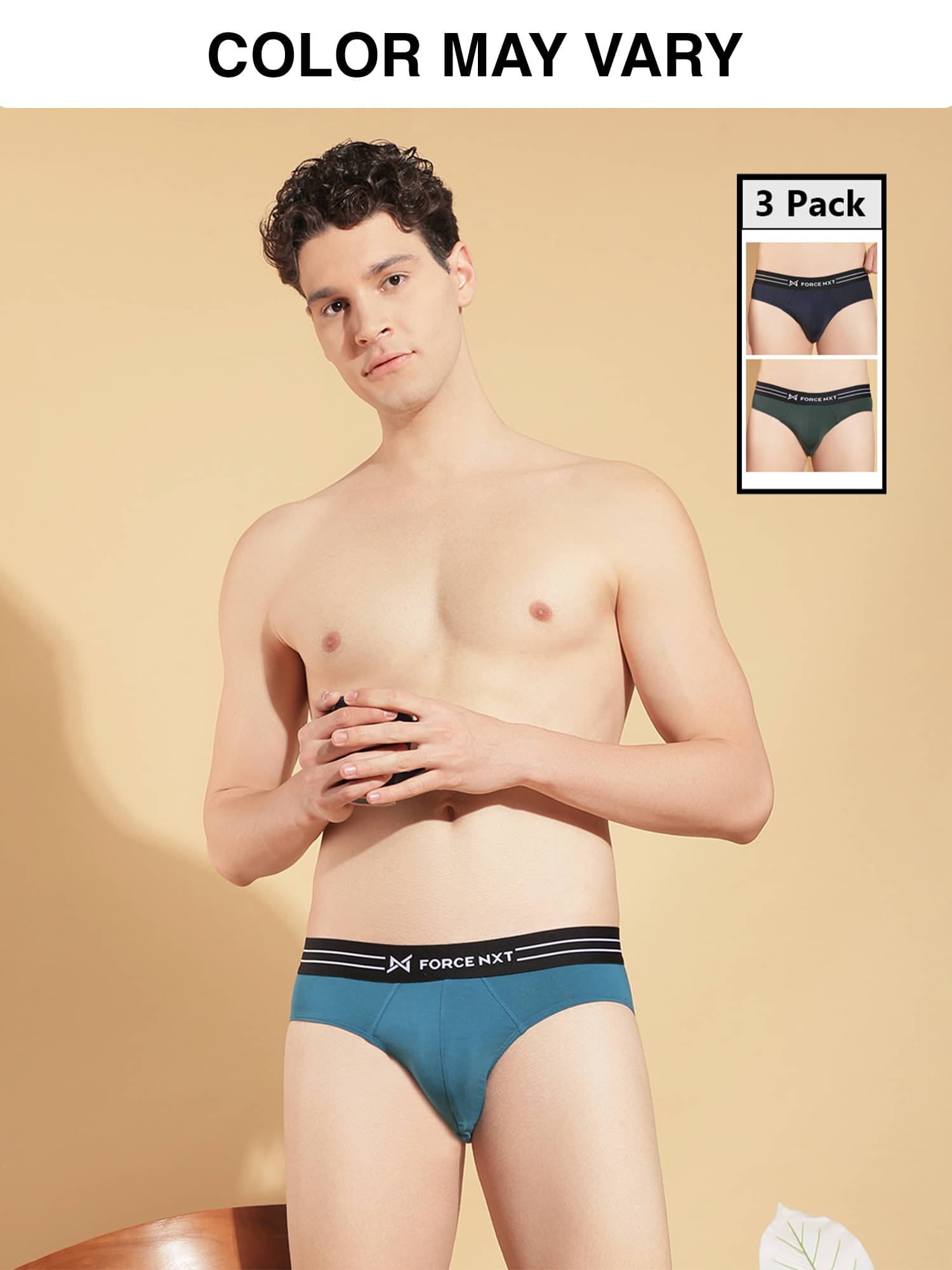     			Force NXT Pack of 3 Cotton Briefs For Men's ( Multicolor )