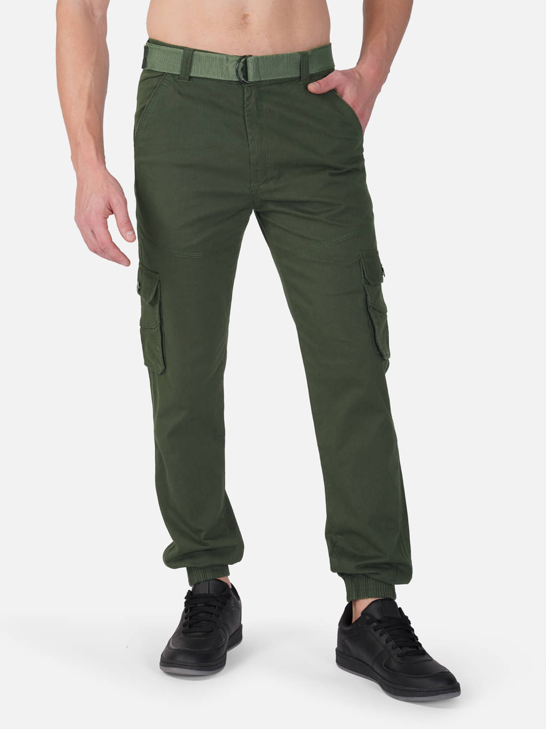     			HABITALE Regular Flat Men's Cargos - Dark Green ( Pack of 1 )