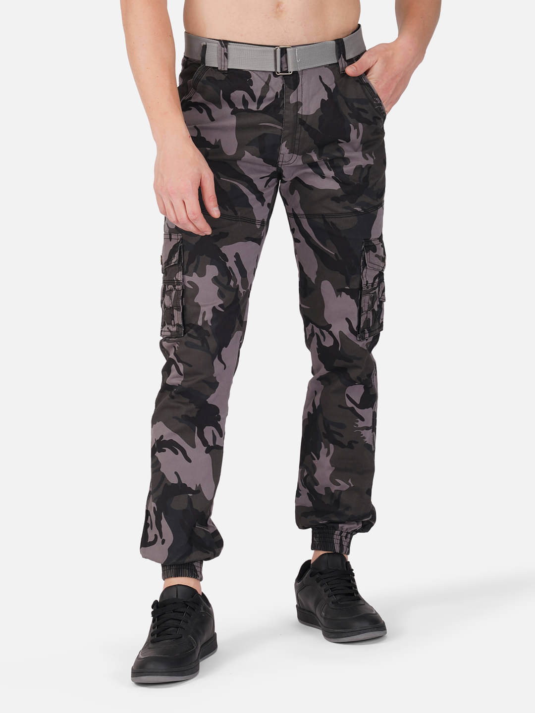     			HABITALE Regular Flat Men's Cargos - Purple ( Pack of 1 )